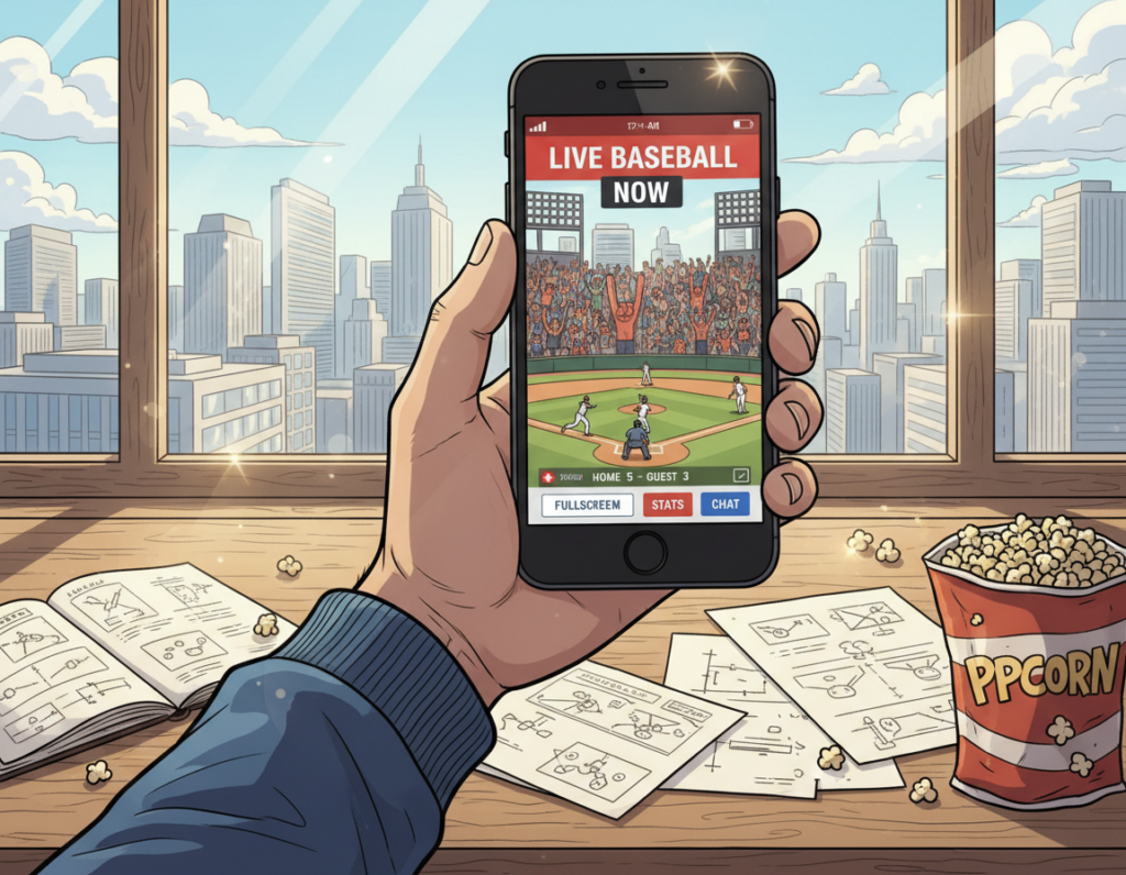 Aplicativo gratuito para assistir a jogos de beisebol ao vivo