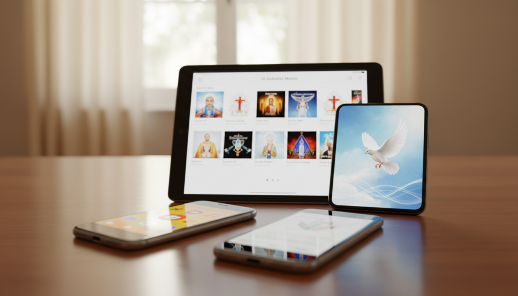 destaques dos aplicativos de música católica